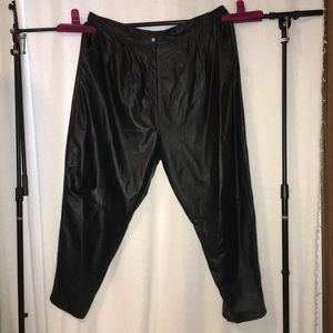MAGGIE LAWRENCE BLACK LEATHER 2 POCKET PANTS